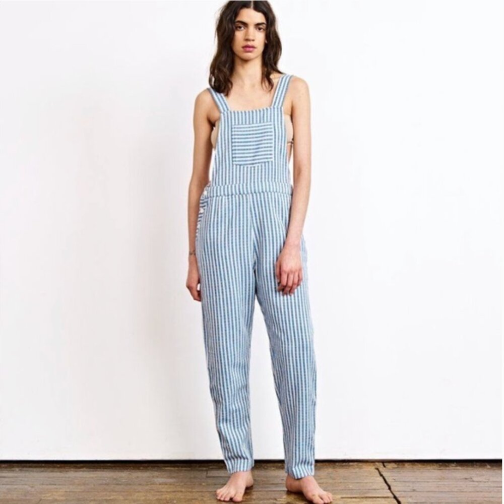 Ace & Jig Overalls Medium Cotton Gauze in Blue Starboard